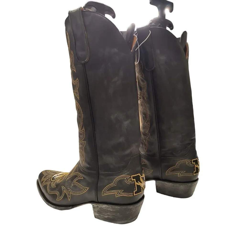 NCAA Missouri Tigers Men's Board Room Style Boots NWT Embroidered Men's Sz 10.5D
